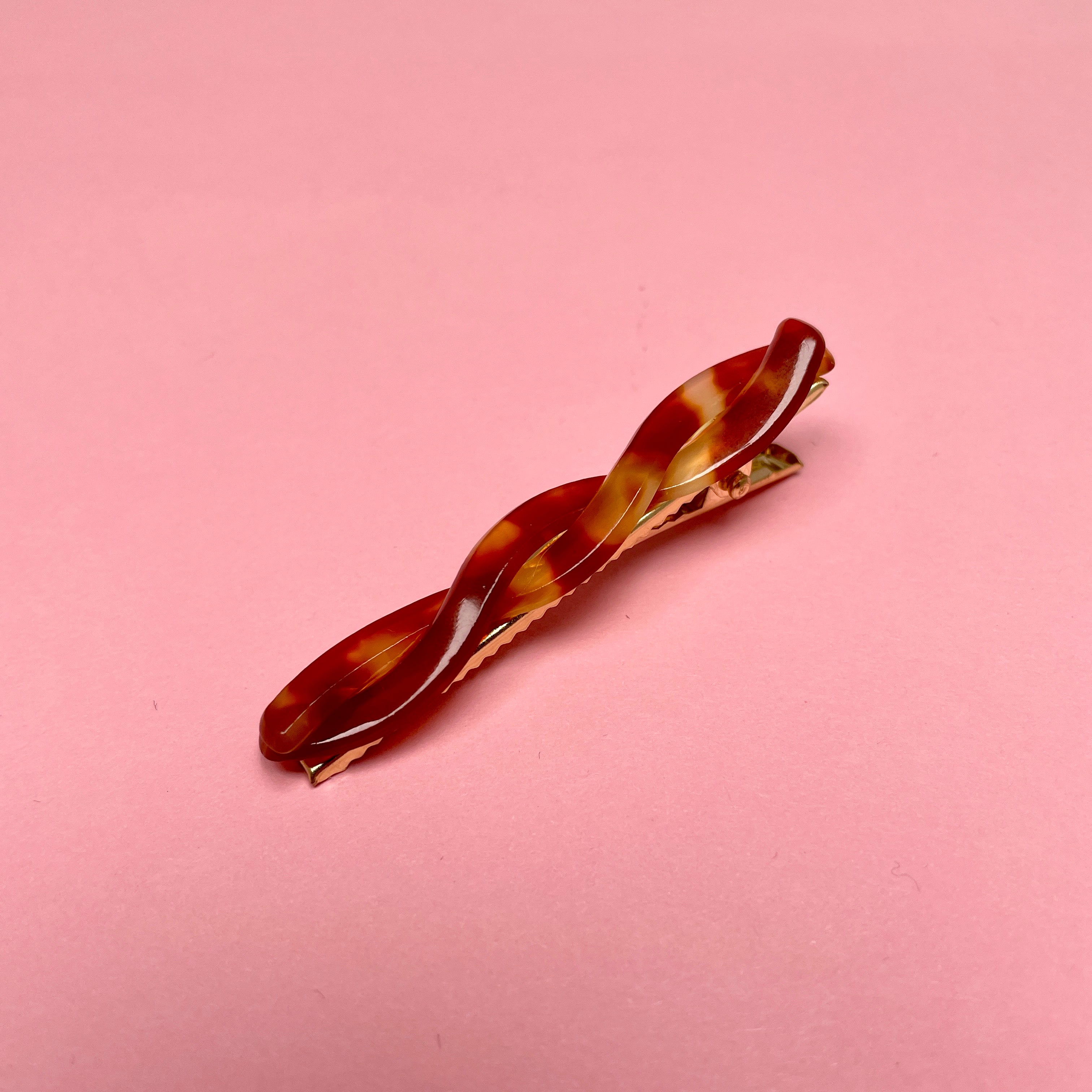 Small Twisted Hair Clip - Leopard