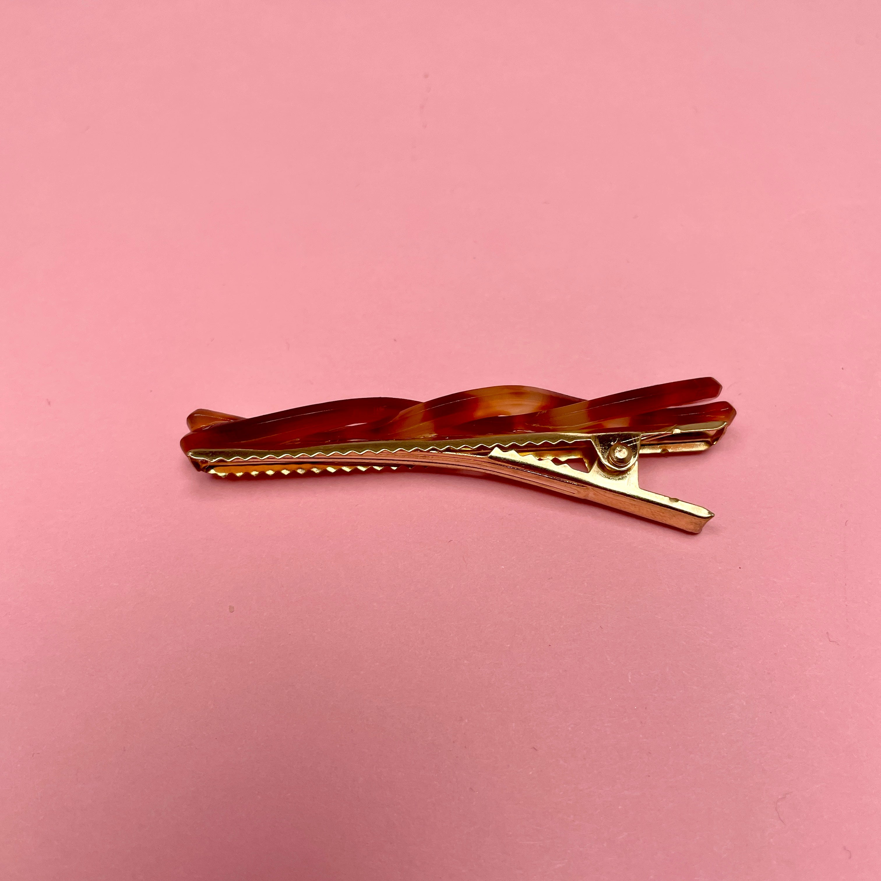 Small Twisted Hair Clip - Leopard