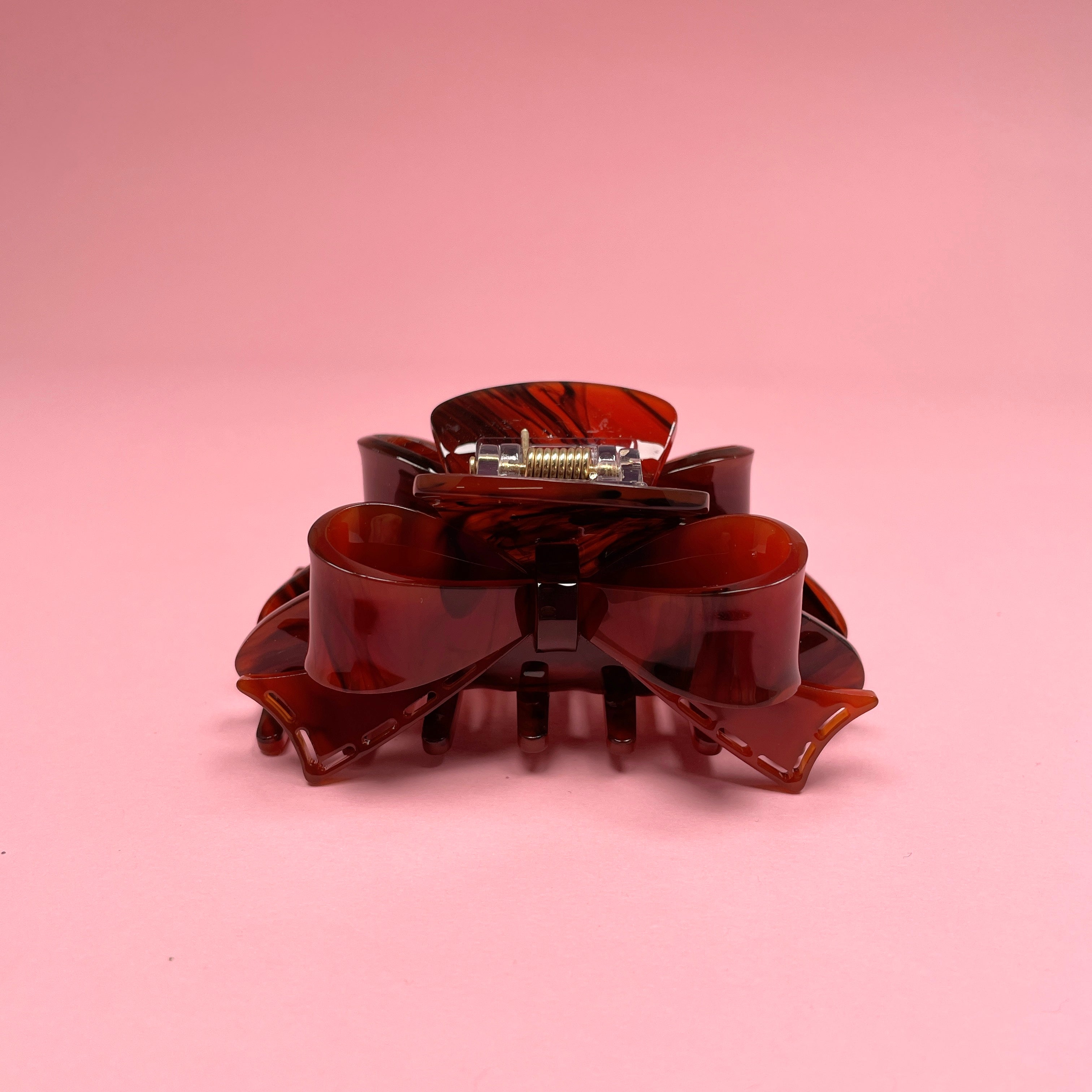 Bow Hair Clip - Brown