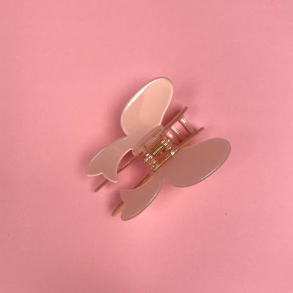 Butterfly 2-Color Hair Clip - Babypink/Yellow