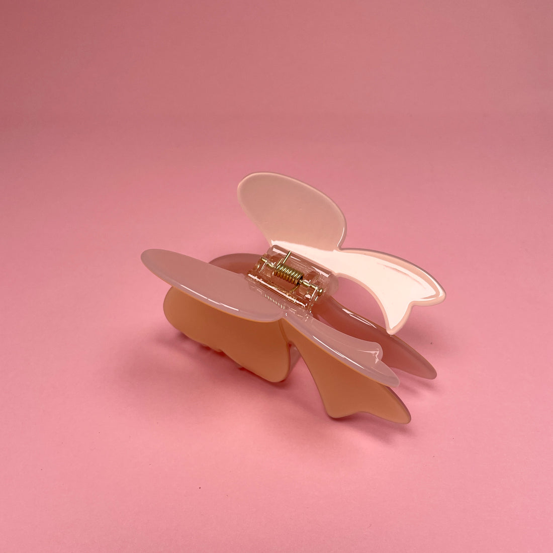 Butterfly 2-Color Hair Clip - Babypink/Yellow