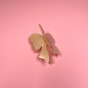 Butterfly 2-Color Hair Clip - Babypink/Yellow