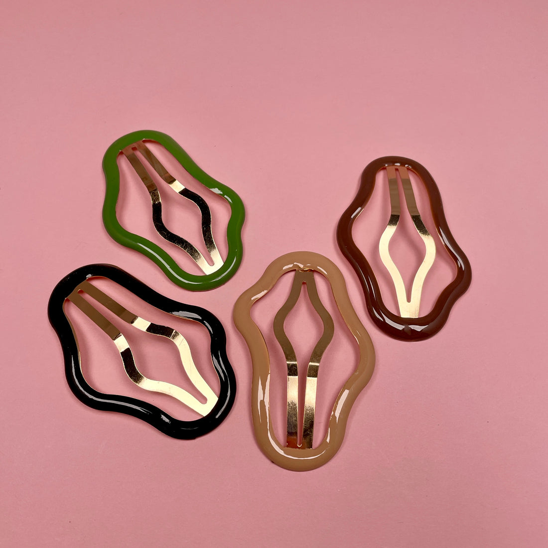 Doodle Hairclip - Brown