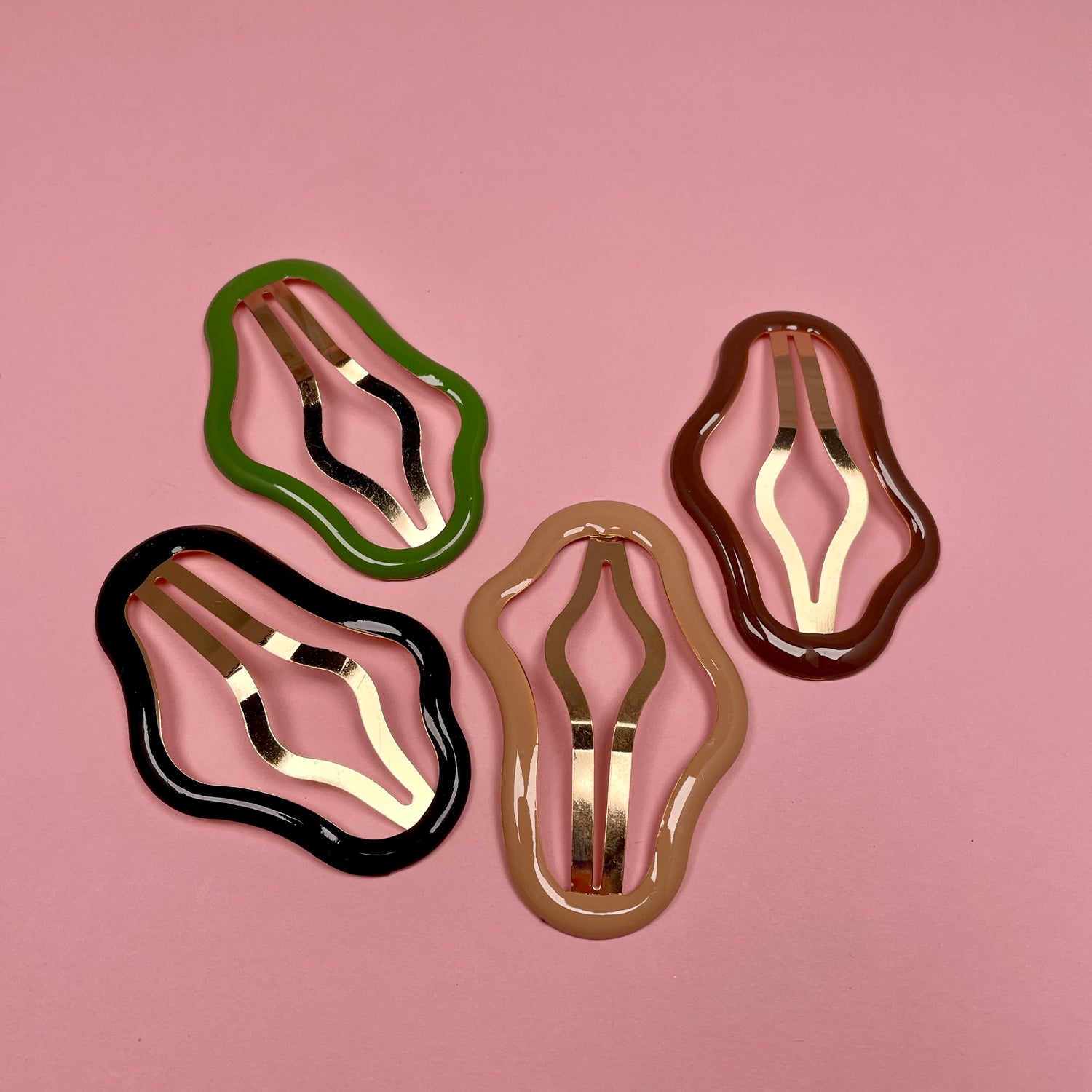 Doodle Hairclip - Green