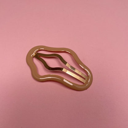 Doodle Hairclip - Beige