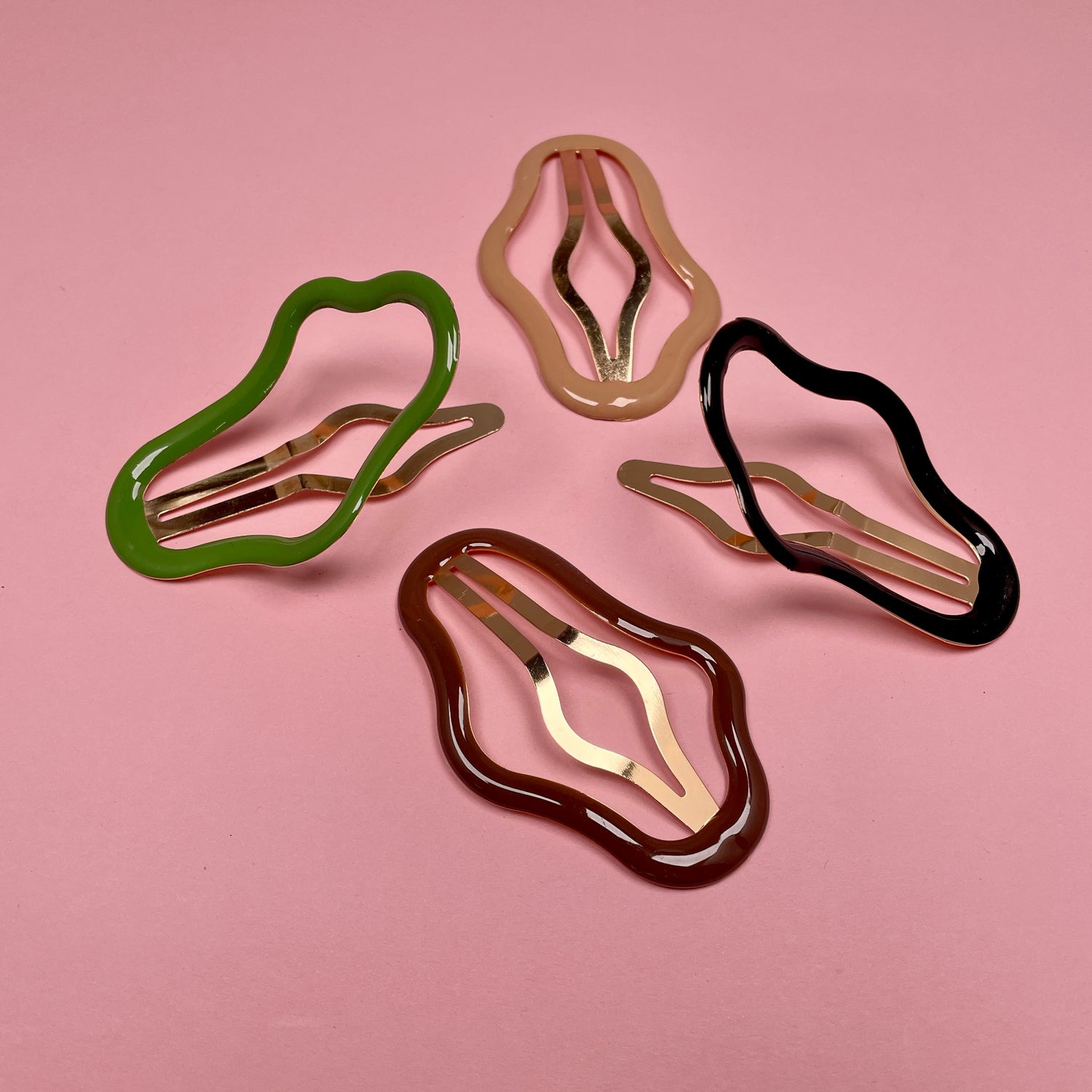 Doodle Hairclip - Green