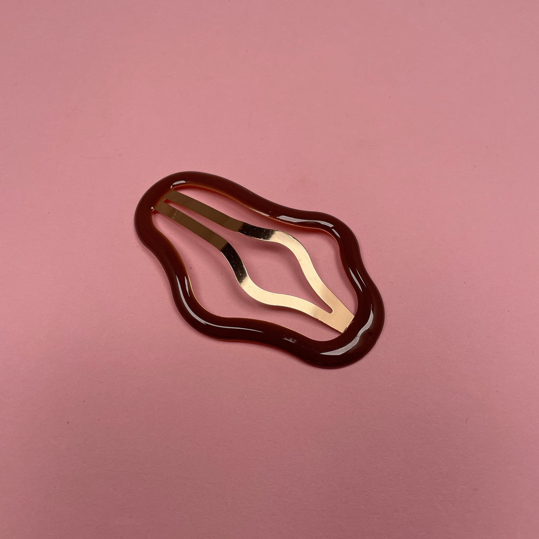 Doodle Hairclip - Brown