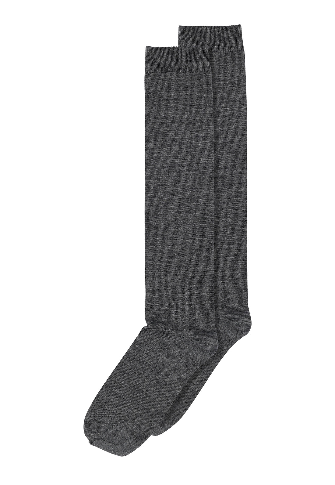Mp Wool/cotton knee socks - Dark Grey Melange