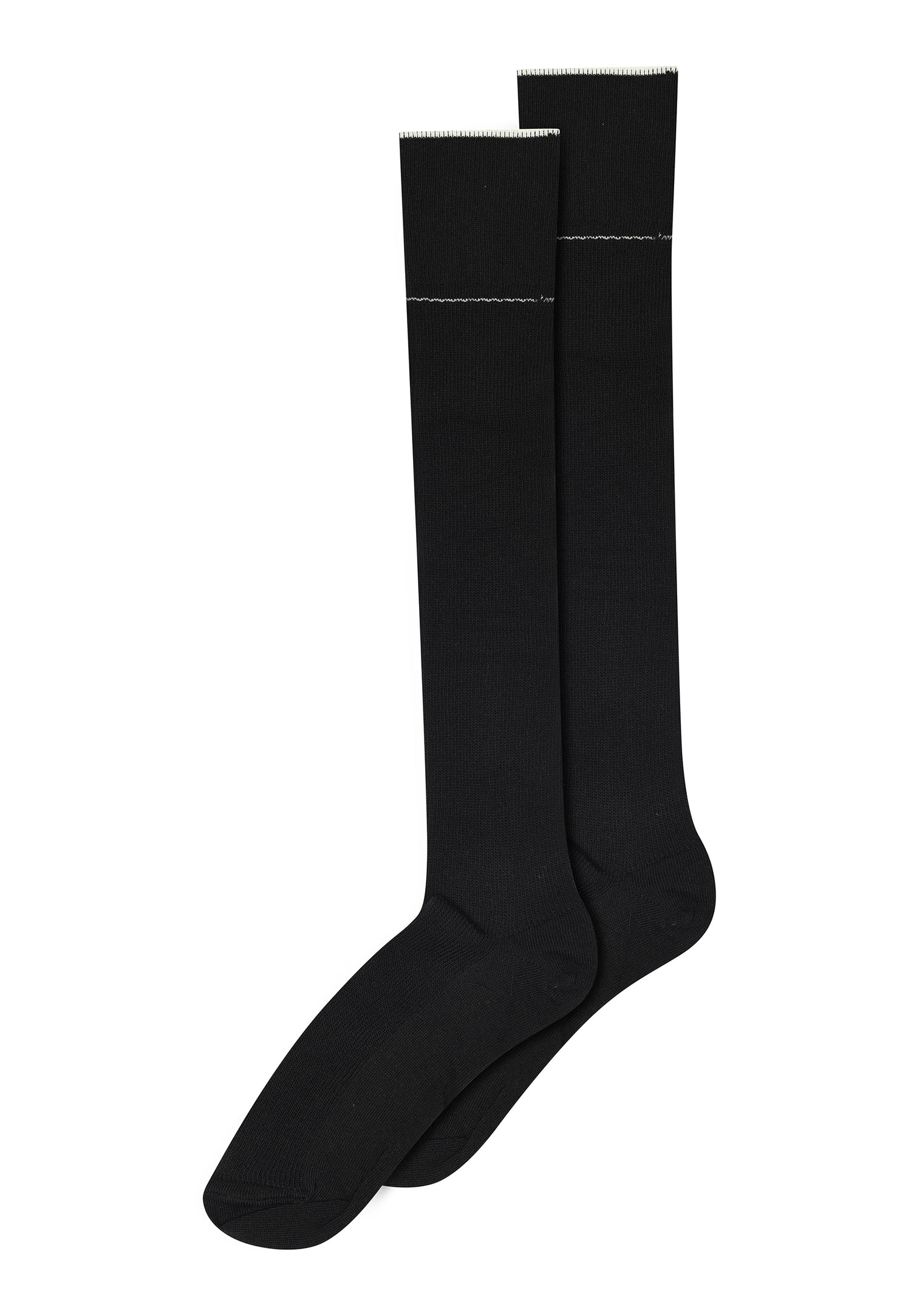 Maria cotton knee socks - Black