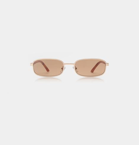 Noah Sunglasses - Gold Burnt Amber