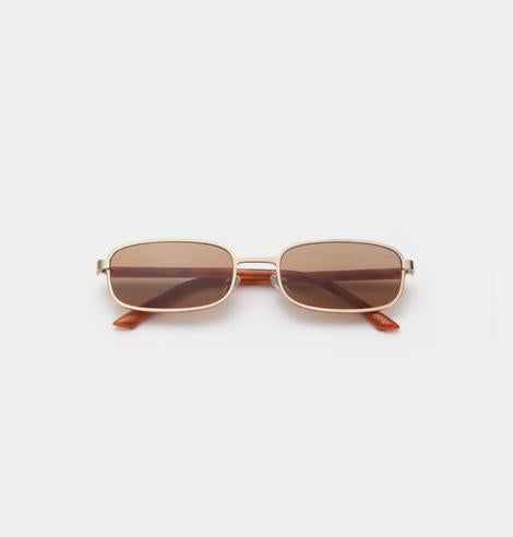 Noah Sunglasses - Gold Burnt Amber