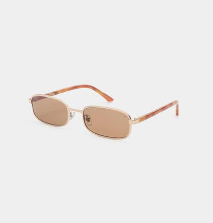Noah Sunglasses - Gold Burnt Amber