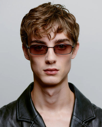 Noah Sunglasses - Silver Striped Horn