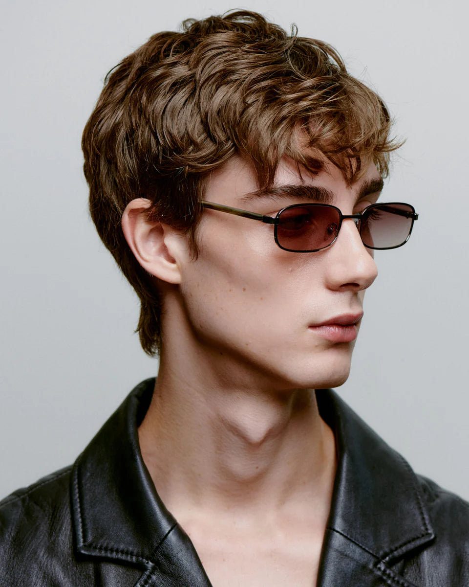 Noah Sunglasses - Silver Striped Horn