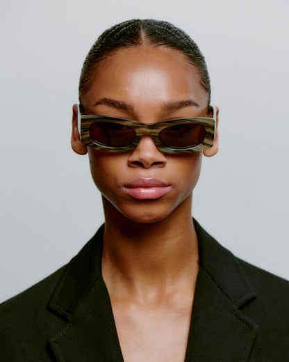 Frida Sunglasses - Striped Horn