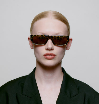 Jean Sunglasses - Black / Yellow Tortoise