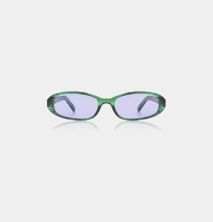 Macy Sunglasses - Green Marble Transparent