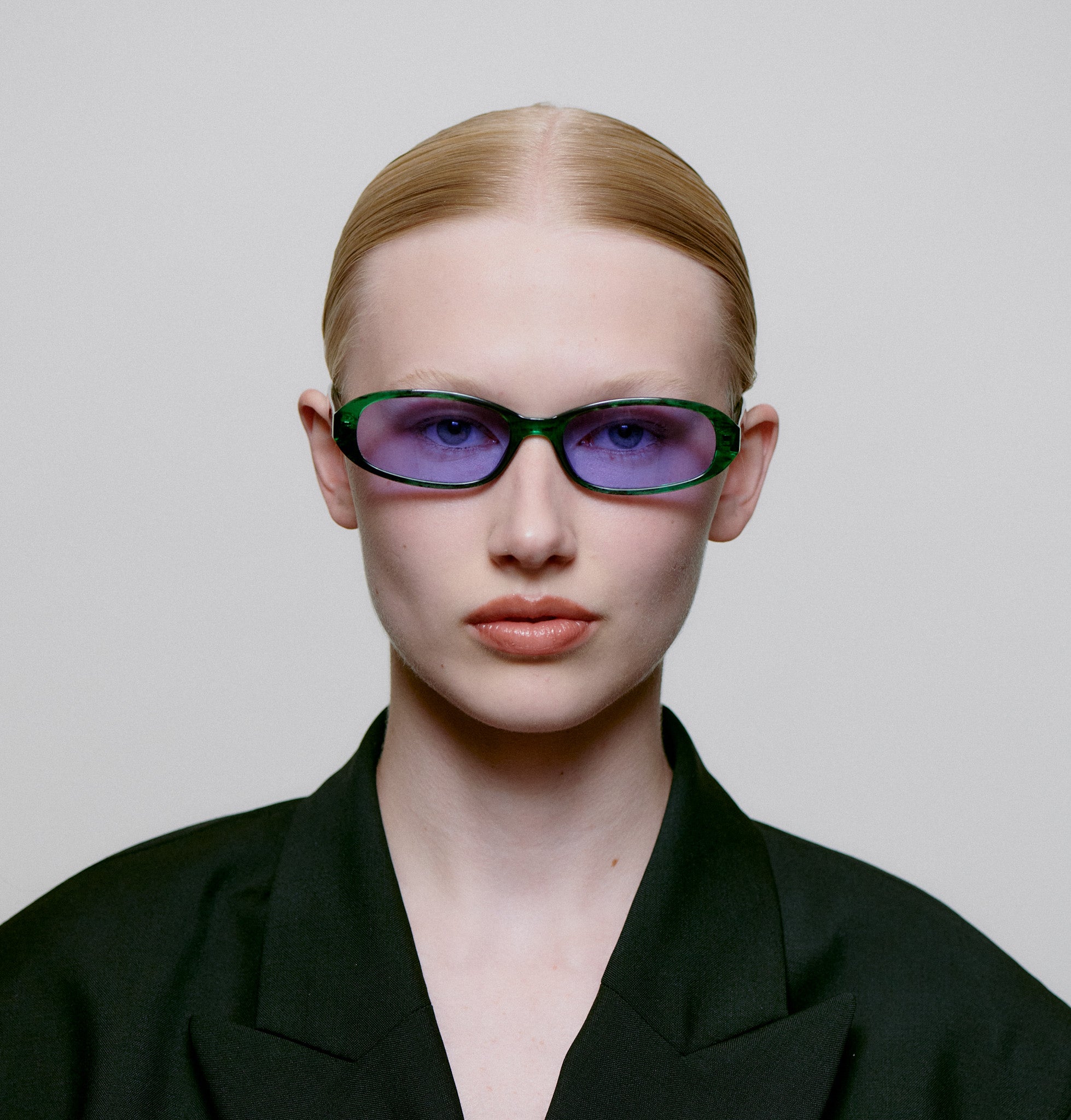 Macy Sunglasses - Green Marble Transparent