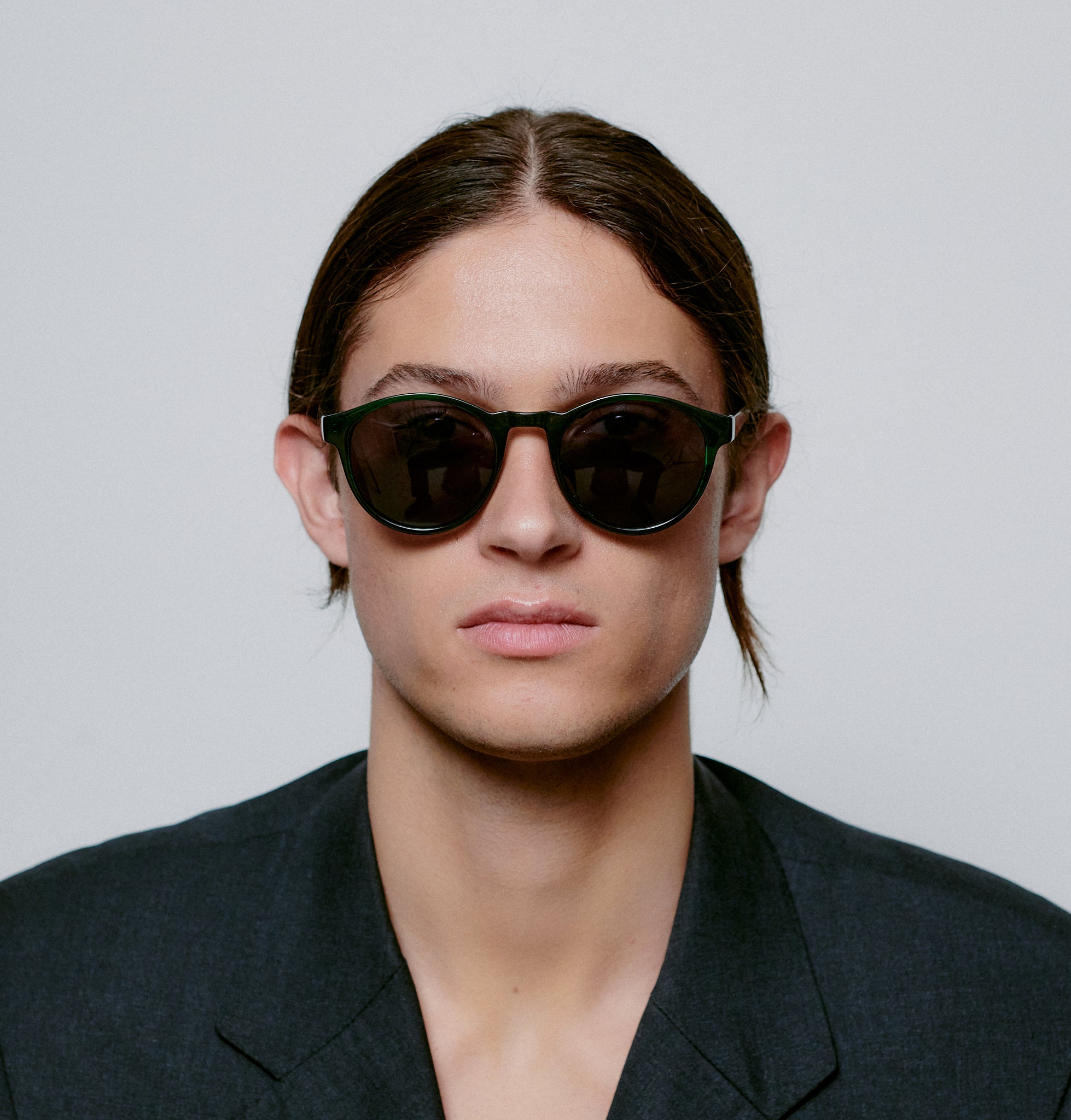 Marvin Sunglasses - Green Marble Transparent