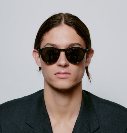 Marvin Sunglasses - Green Marble Transparent
