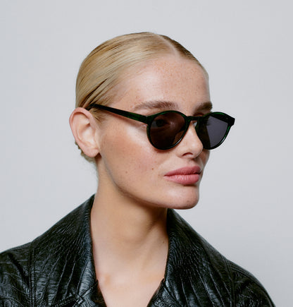 Marvin Sunglasses - Green Marble Transparent
