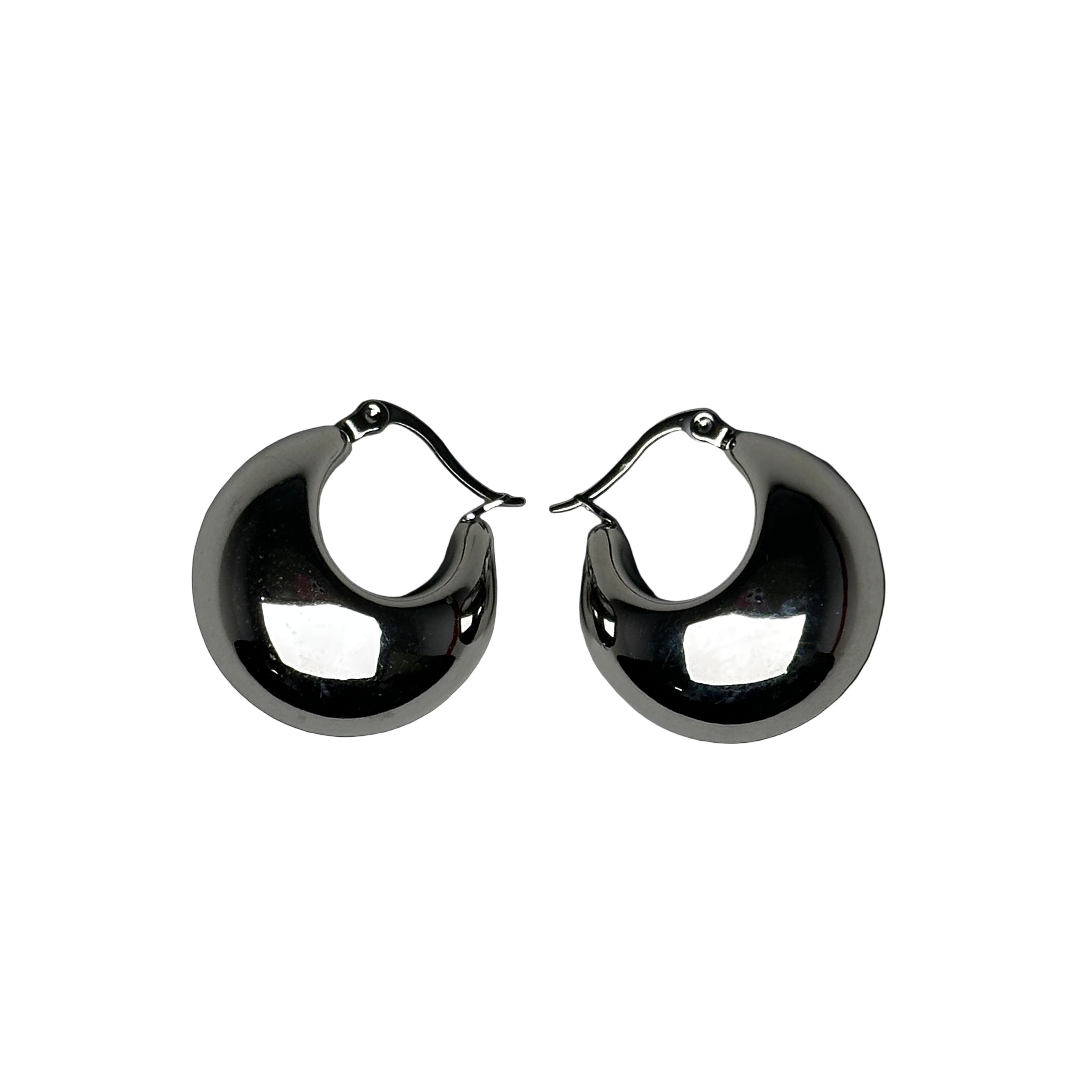 Luna Dome Hoops - Silver