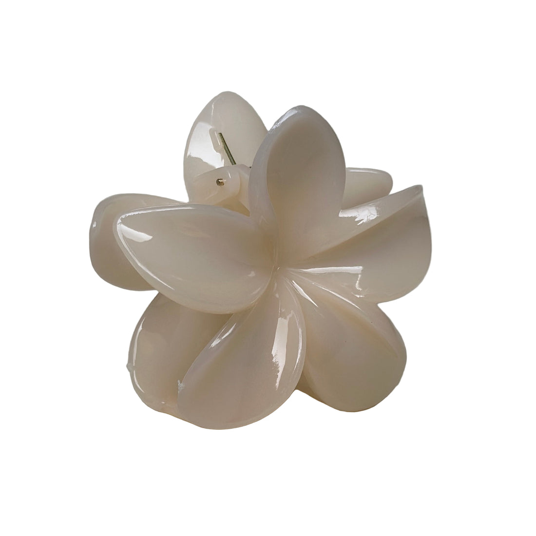 Tropical Blossom Hair Clip - Milky Beige