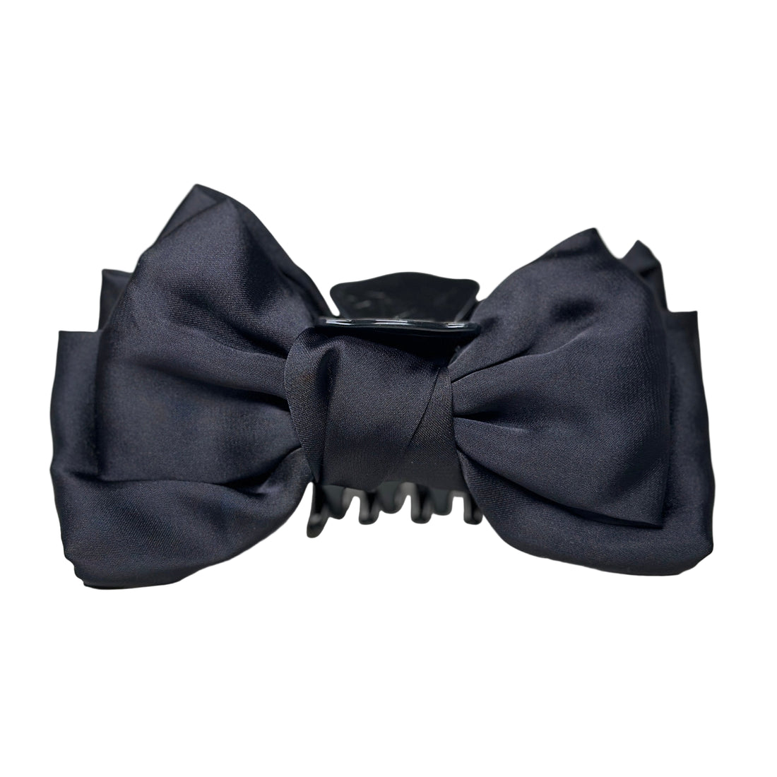 Satin Bow Hairclaw - Black