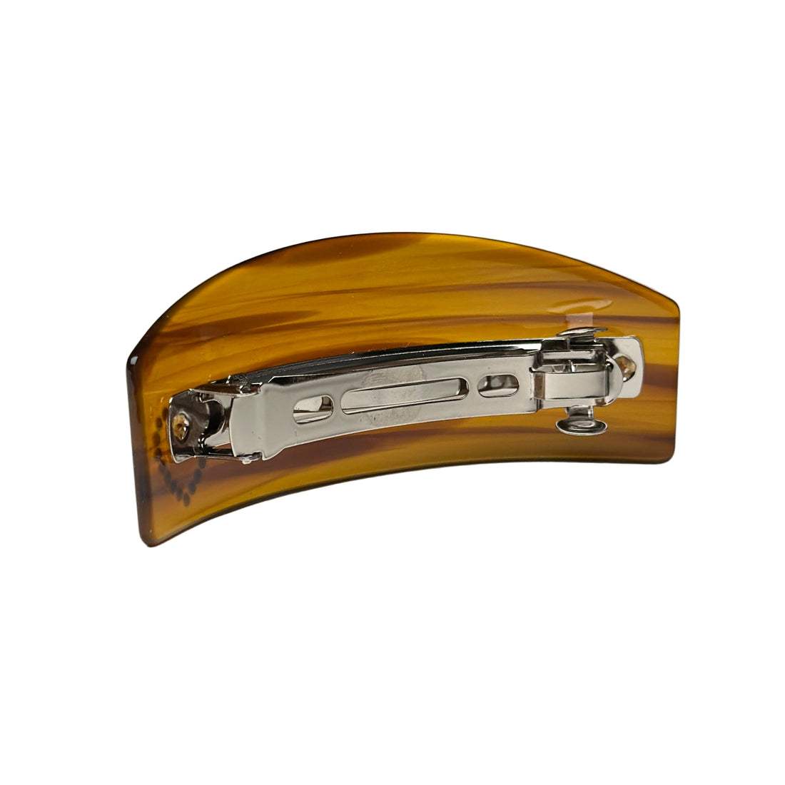 Barrette Hair Clip - Tortoise With Rhinestone Heart