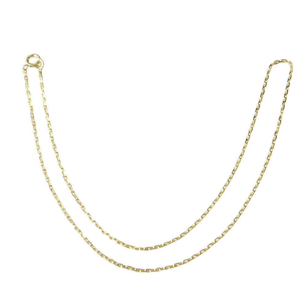 Anchor Chain 38 cm - 12K Forgyldt Sterling Sølv