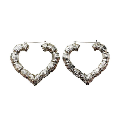 Bamboo Heart Hoops