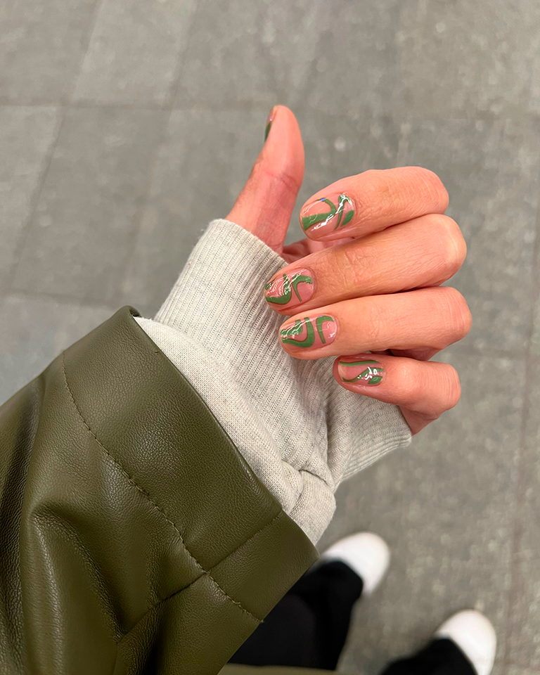 Nail Stickers - Green Sway