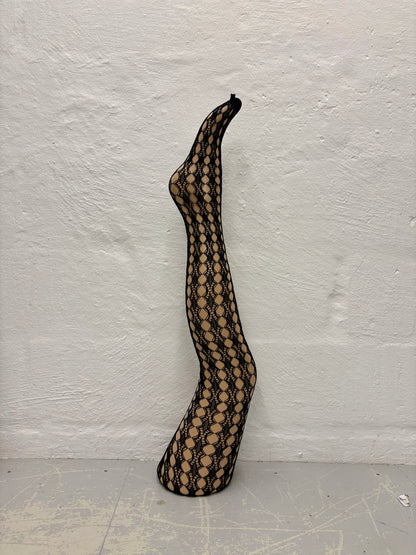 Honeycomb Fishnet Tights - Black
