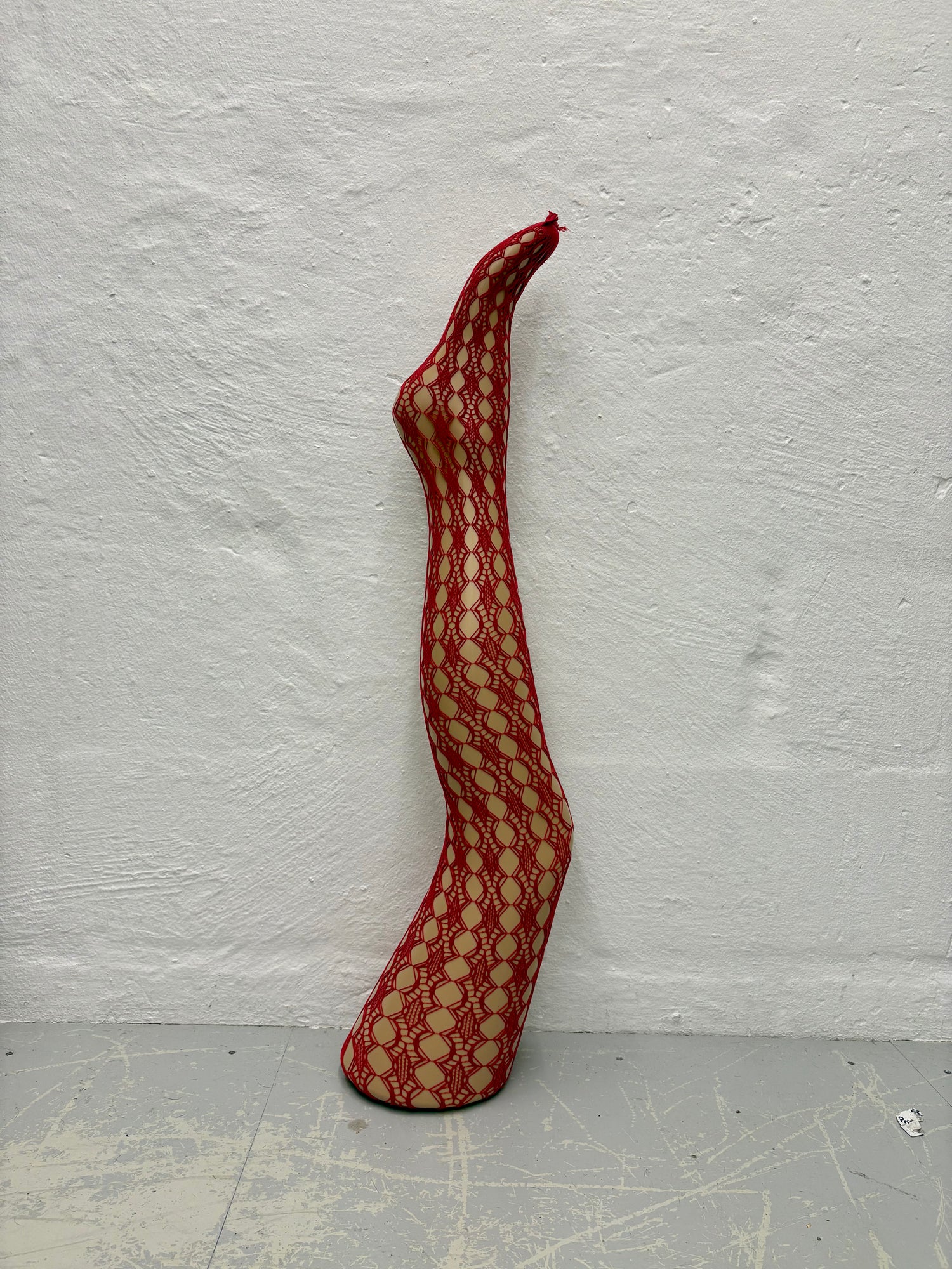 Honeycomb Fishnet Tights - Red