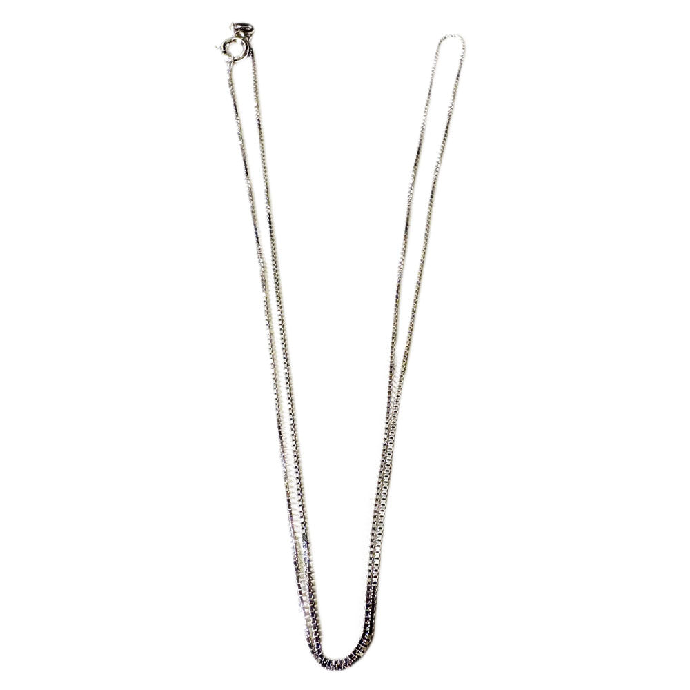 Venezia Necklace 50 cm - Rhodium Plated Sterling Sølv