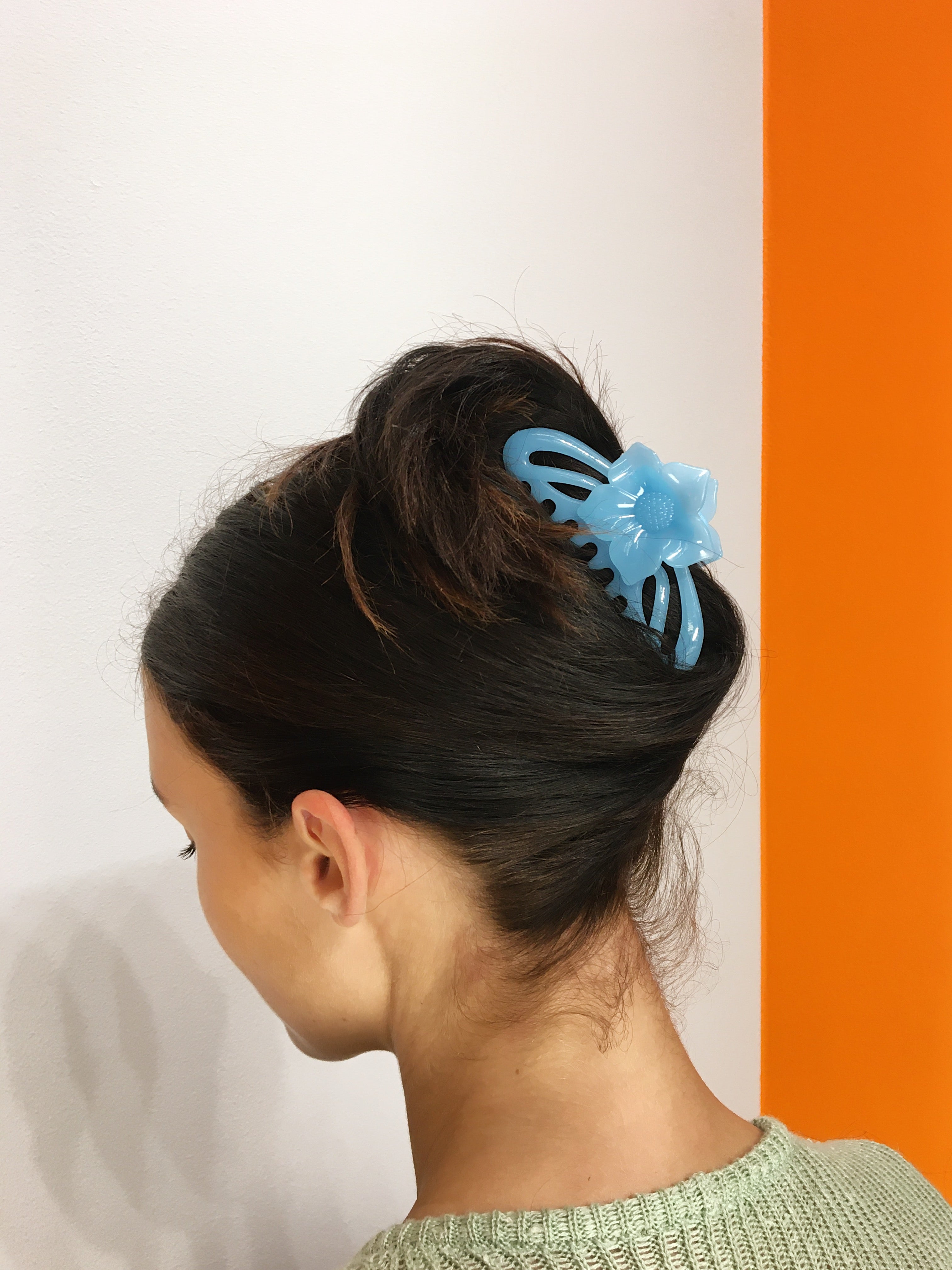 Flower Hairclip - Baby Blue