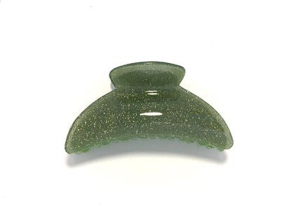 Large Glitter Hairclip - Green