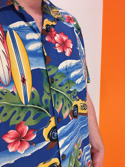 Blå Hawaiiskjorte