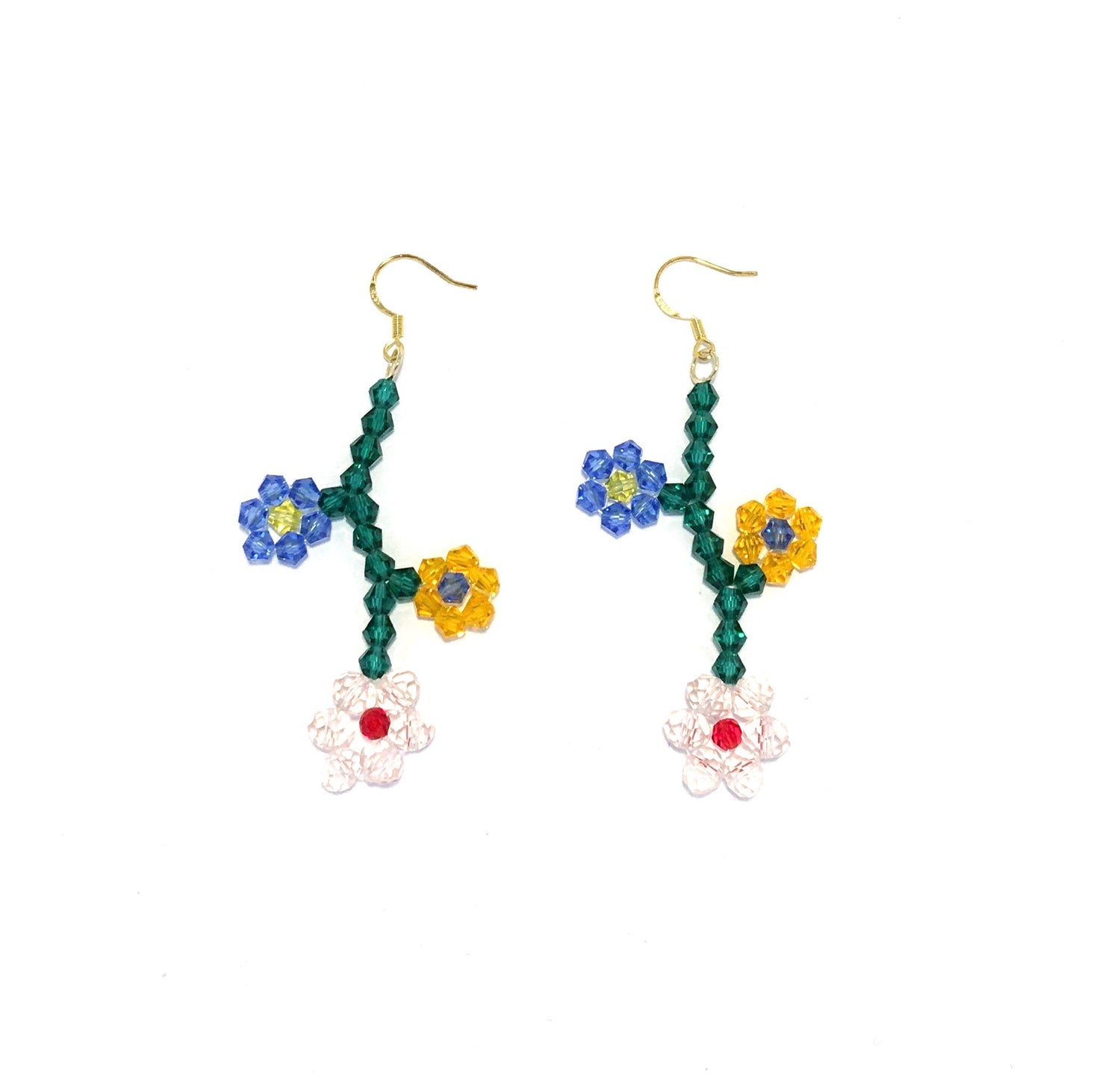 Girly Beaded Flower Earring No. 3