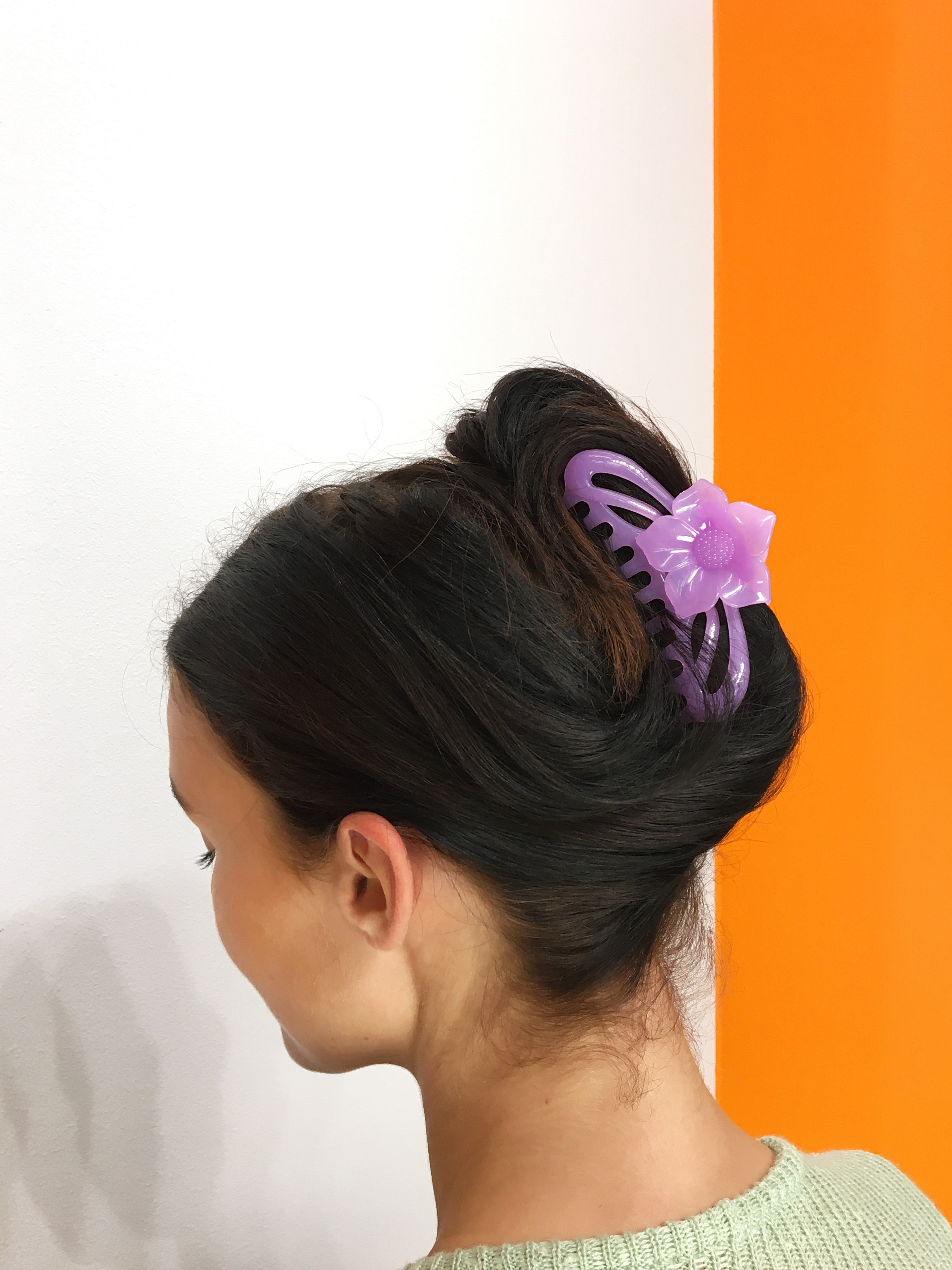 Flower Hairclip - Purple