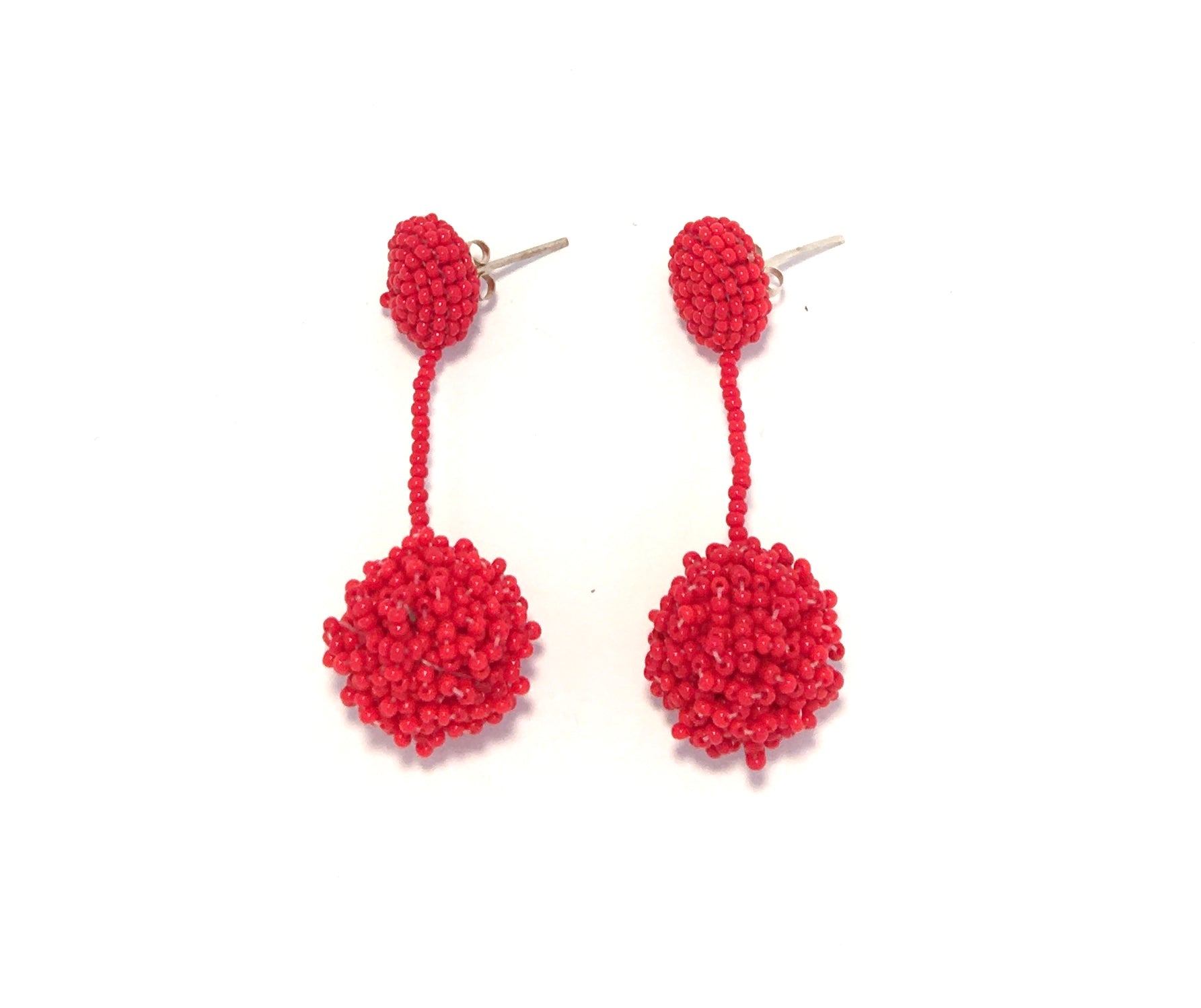 Dangle Bead Ear - Rød