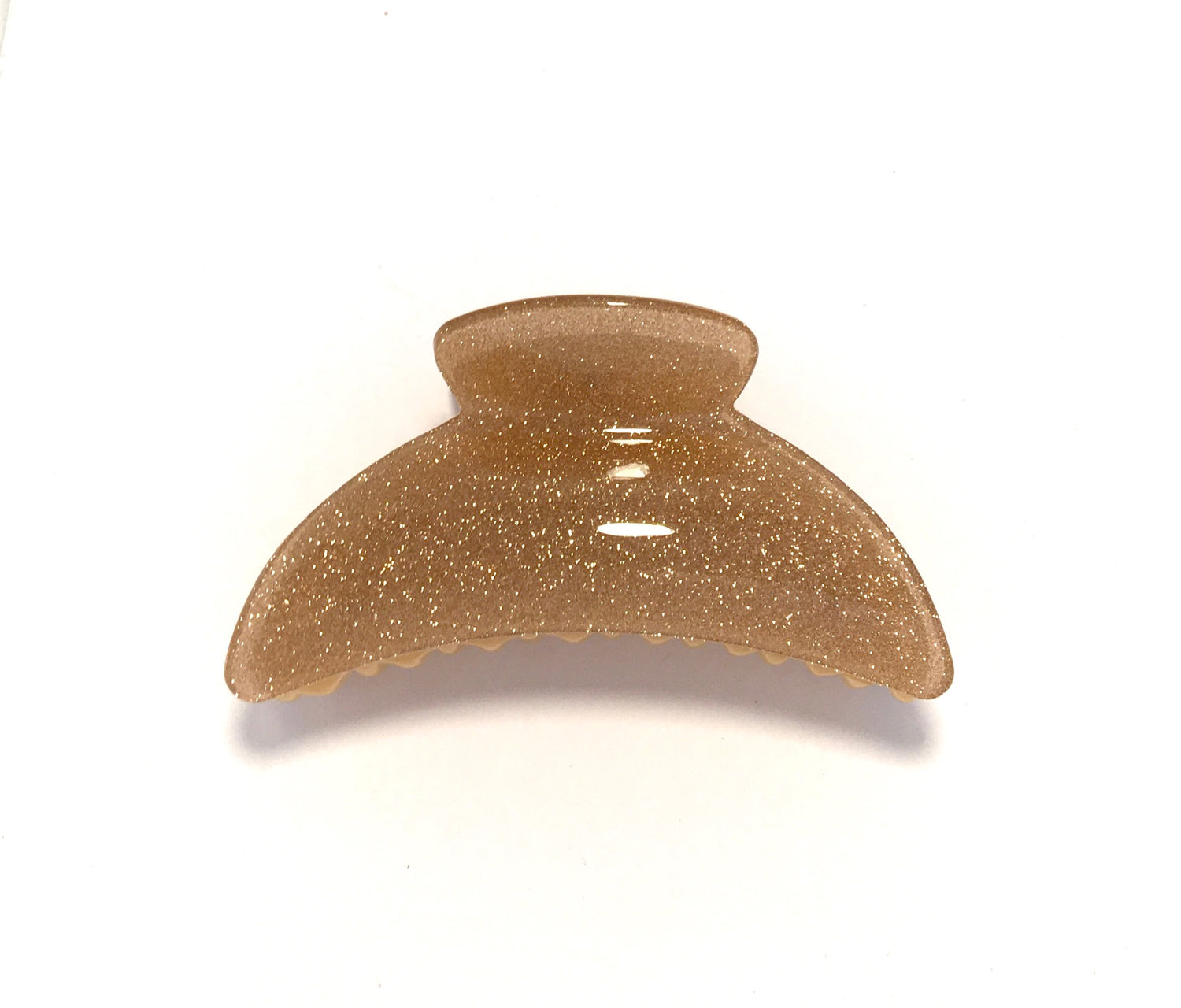 Large Glitter Hairclip - Gold