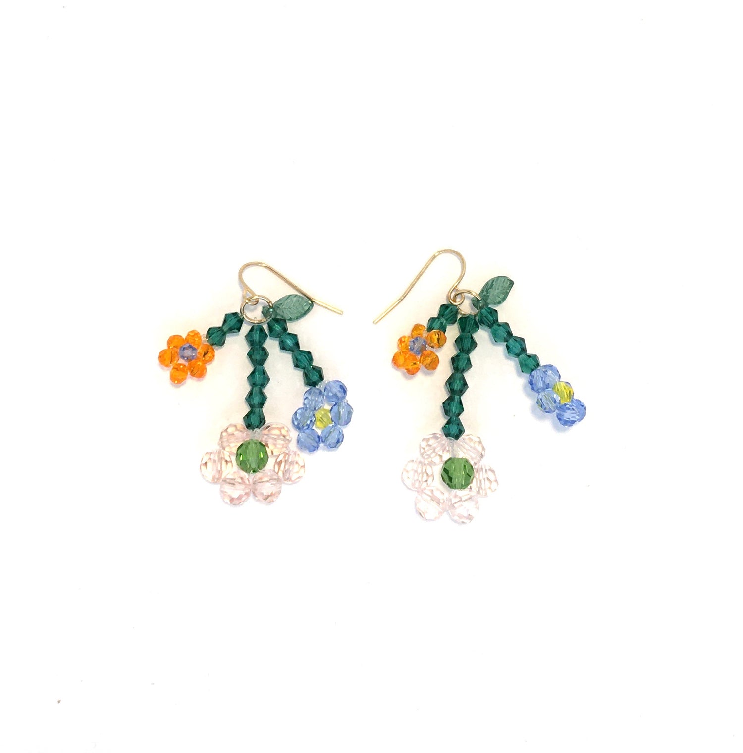 Girly Beaded Flower Earring No. 1
