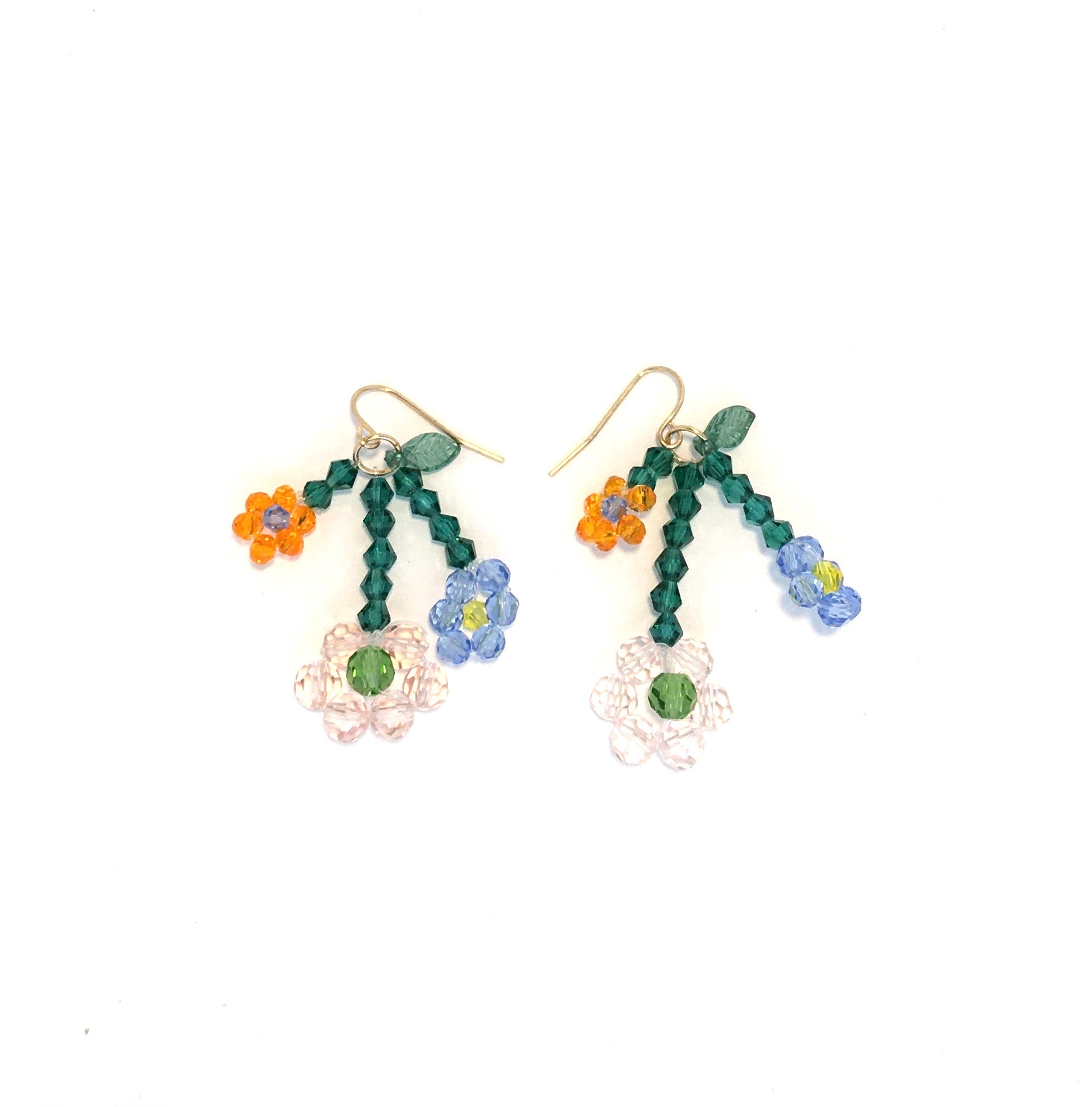 Girly Beaded Flower Earring No. 1