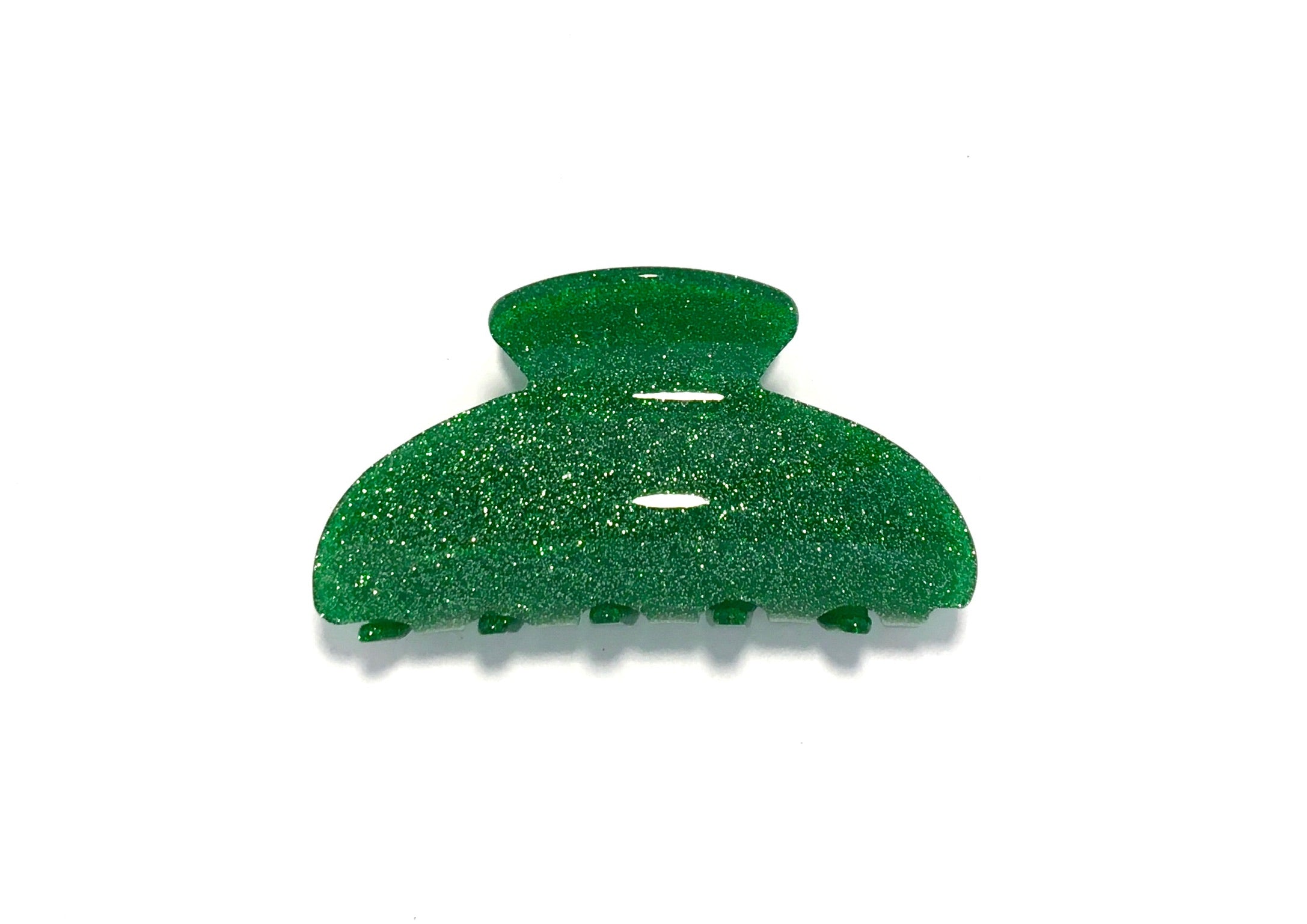 Small Glitter Hairclip - Green