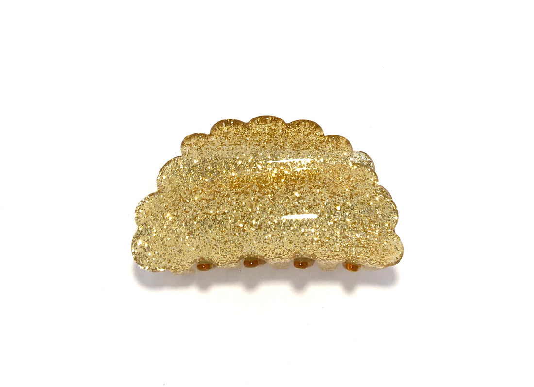 Glitter Hair Clip - Gold
