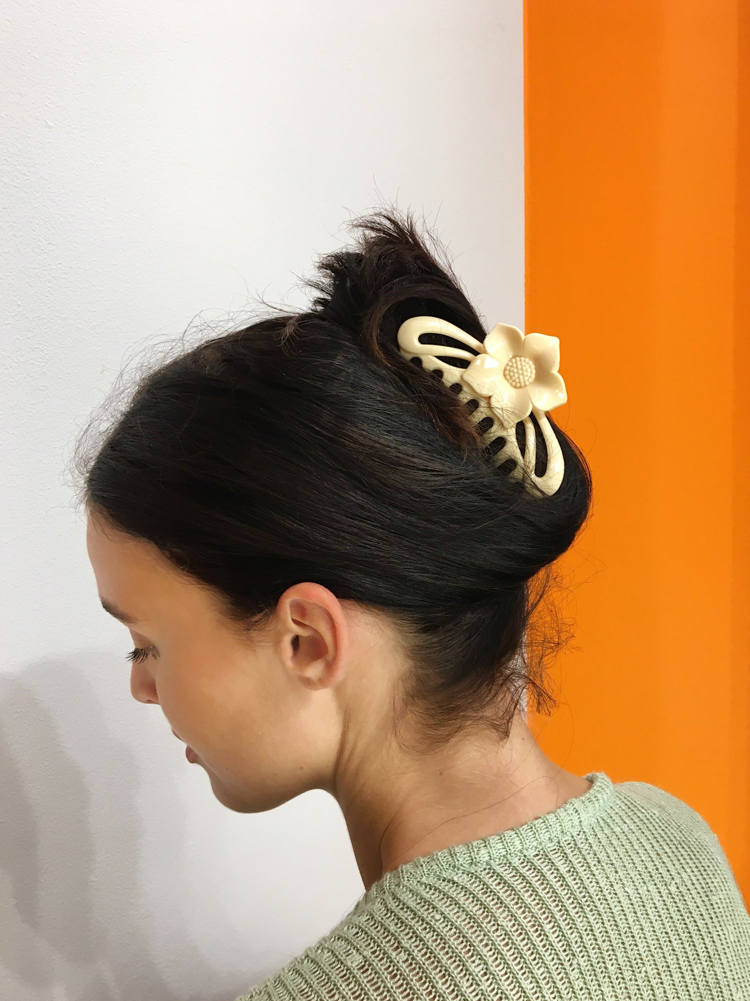 Flower Hairclip - Off White