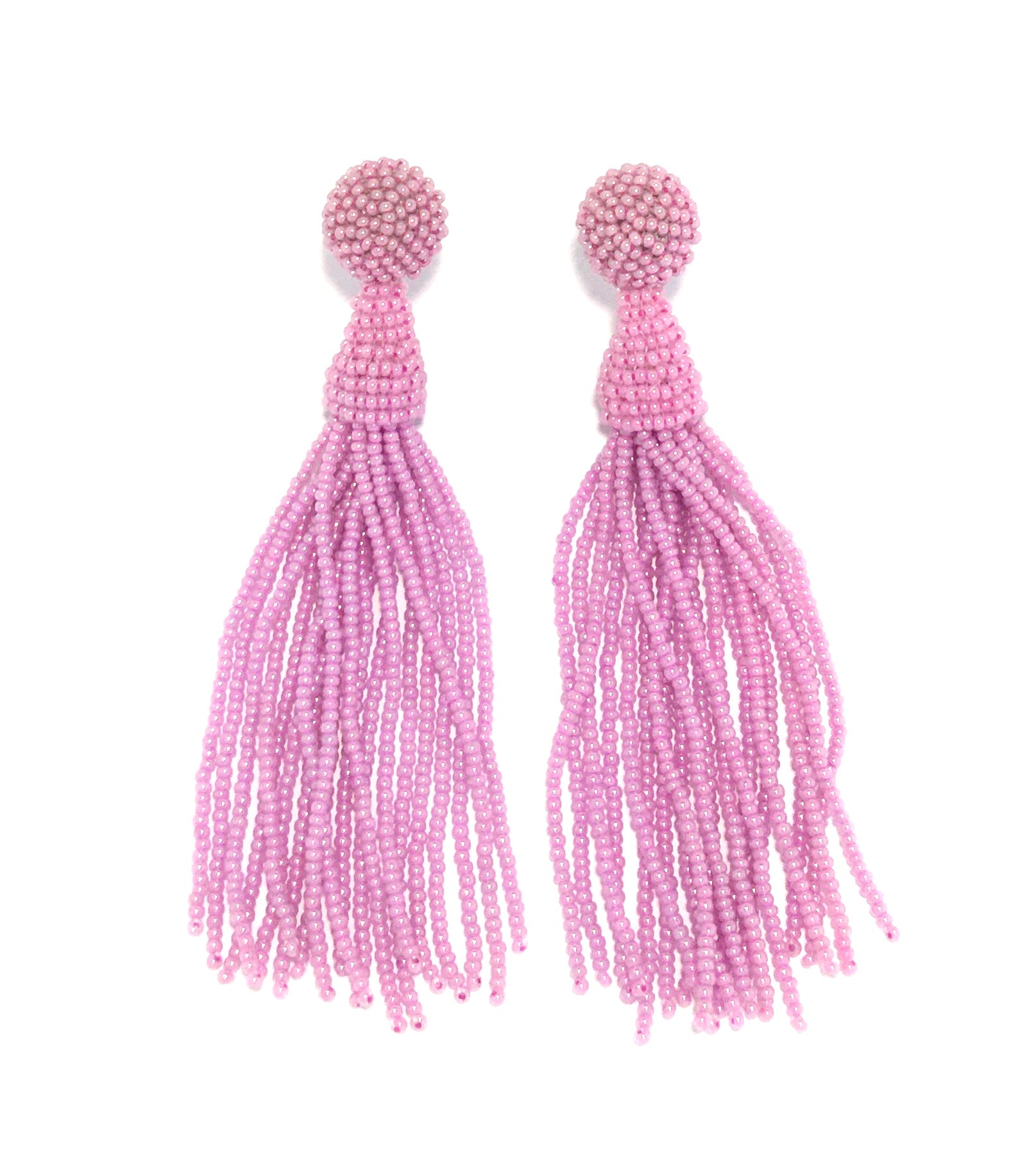 Perleørering Tassel - Lyselilla