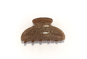 Small Glitter Hairclip - Bronze
