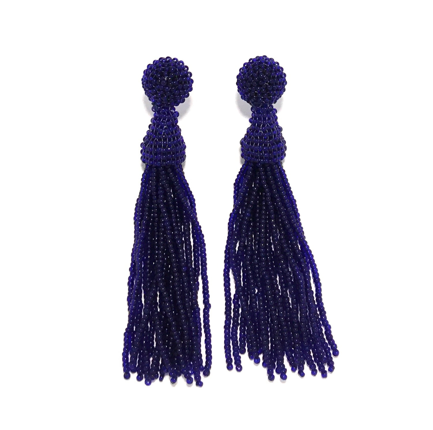 Perleørering Tassel - Indigo Blå